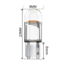 Лампочка LED безцокольна жовта 12V  КИТАЙ. T10W5W