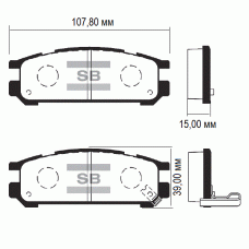 Колодки задні Subaru Legacy  II, III, Impreza виробник HI-Q