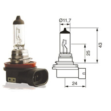 Лампочка галогенова H11 12V55W MAGNETI MARELLI. PGJ19-2