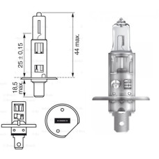 Лампочка галогенова H1 12V55W BOSCH. 1987302011