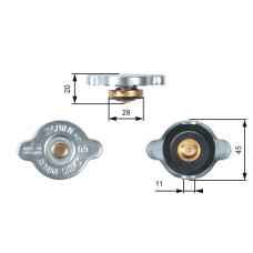 Кришка радіатора Mitsubishi. Hyundai. Kia. Toyota.  виробник VERNET. J1545002