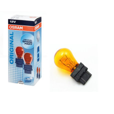Лампочка USA в поворот стоп жовта двохконтактна з цоколем 12.8V 27/7W OSRAM. 3757AK