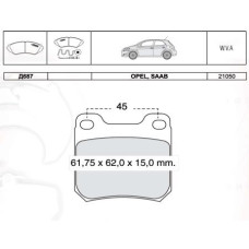 Колодки задні Opel Omega A. Vectra B виробник INTELLI