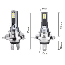 Лампочка LED H4 12V-24V упаковка 2 штуки КИТАЙ. H4LED