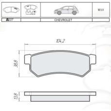 Колодки задні Chevrolet  Lacetti без датчиків виробник HI-Q