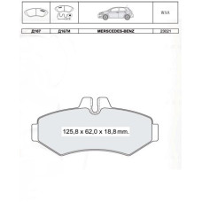 Колодки задні Sprinter до 2006р без датчиків виробник INTELLI