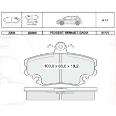 Колодки передні Renault, Peugeot, Kadi  виробник INTELLI