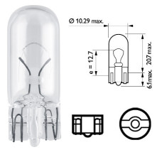 Лампочка безцокольна 12V 5W PHILIPS. 12961CP