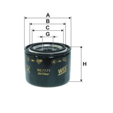 Масляний фільтр Subaru, Hyundai Accent, Elantra, Getz, Tucson, Kia Ceed, Cerato, Mazda 323, 626, WIXFILTRON. WL7171
