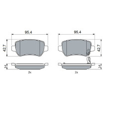 Колодки задні Opel Astra G. Astra H. Corsa C. Combo. 2004.03-2009. Kia Ceed виробникTRW