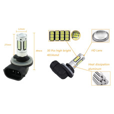 Лампочка LED H27 12V-24V упаковка 2 штуки КИТАЙ. H27LED