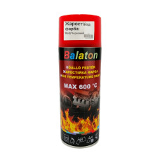 Фарба спрей червона жаростійка Red Fireproof 400 ml виробник Balaton