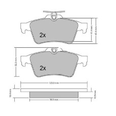 Колодки задні Ford Focus, Mazda 3,5, Opel Vecta C, Renault Laguna TRW