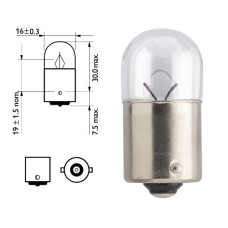 Лампочка одноконтактна з цоколем R21/5W 12V 5W BOSCH. 1 987 302 204