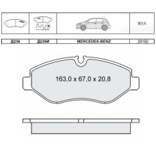 Колодки передні Sprinter 906, Vito 639, Viano 639  після 2006  з датчиком  виробник INTELLI