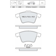 Колодки передні VW Transporter T5  з датчиком  виробник INTELLI