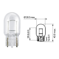 Лампочка безцокольна 12V 21W PHILIPS. 12065CP