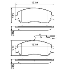 Колодки передні Renault Master III, Opel Movano B, Nissan NV400 10- (+датчик)  BOSCH