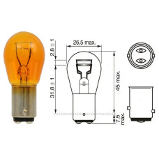 Лампочка двохконтактна з цоколем PY30/8W 12V 30/8W OSRAM. 2357A