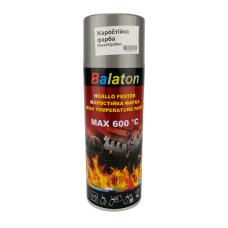 Фарба спрей срібляста жаростійка Silver Fireproof 400 ml виробник Balaton
