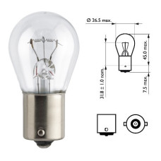 Лампочка одноконтактна з цоколем P21W 12V 21W PHILIPS. 12498CP